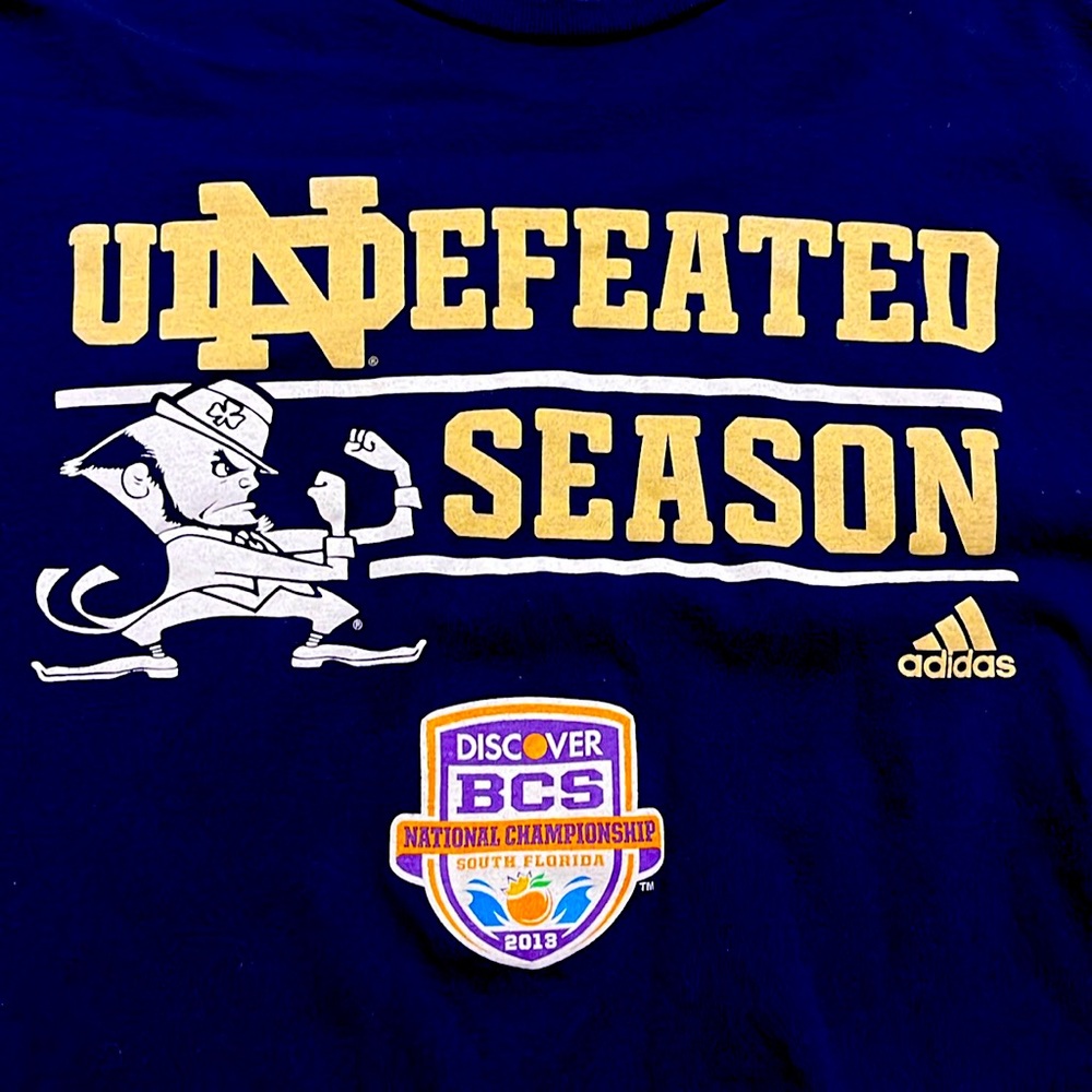 Notre Dame fighting Irish 2013 T-shirt 2 shirts 1 green 1 navy